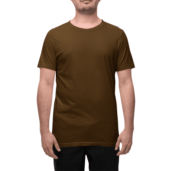 Camiseta Masculina 100% Algodão 30.1 Marrom 