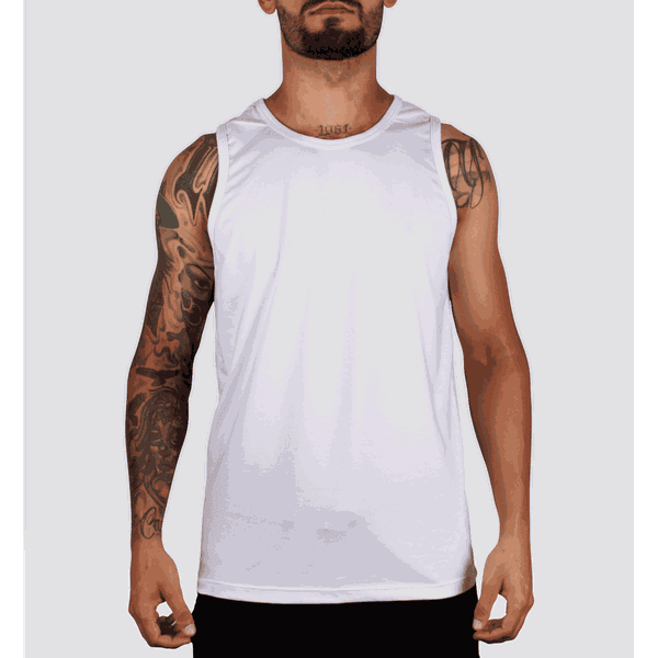 Regata Masculina 100% Algodão 30.1 Branco