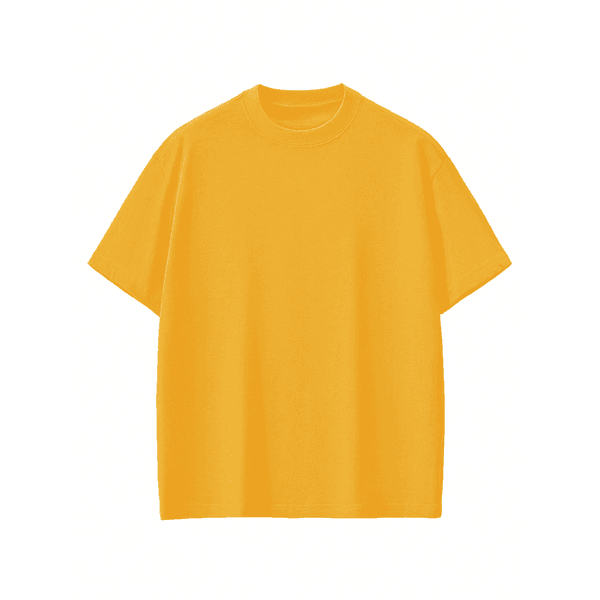 Camiseta Oversized 100% Algodão 30.1 Amarelo