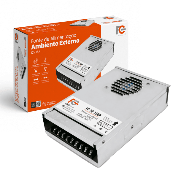 FONTE COLMEIA AMBIENTE EXTERNO 12V 15A - 150W