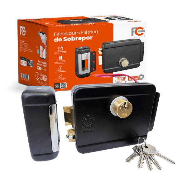 FECHADURA ELETRICA DE SOBREPOR 4 LADOS - FC