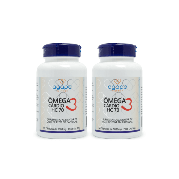 Combo 2X Ômega 3 Cardio HC 70 - 120 (2X60) Cápsulas Softgel 