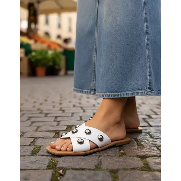 Sandália Rasteira Soho - Branco