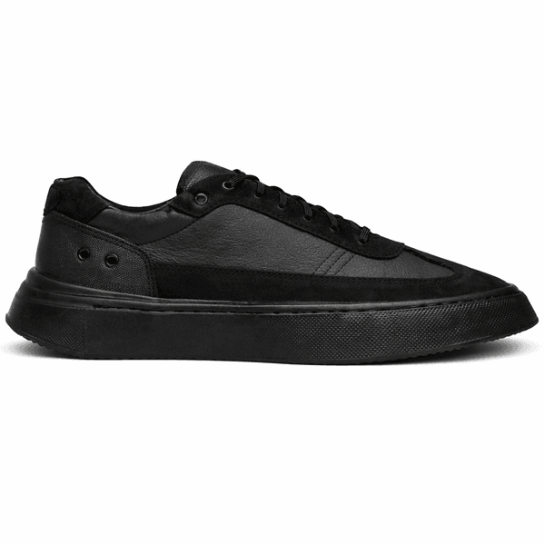 Tênis Casual Masculino Fly Couro All Black