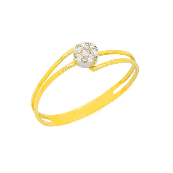 Anel em Ouro 18k com Pedra de Zirconia Disponivel em Todas as Cores 