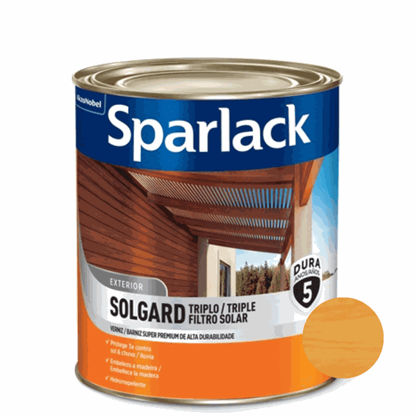 Verniz Solgard Triplo Filtro Solar 900ML Sparlack