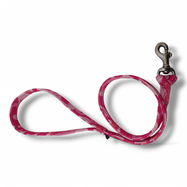 Coleira Amorosso® Camuflado Rosa + Guia Camuflada Rosa