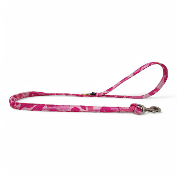 Coleira Amorosso® Camuflado Rosa + Guia Camuflada Rosa