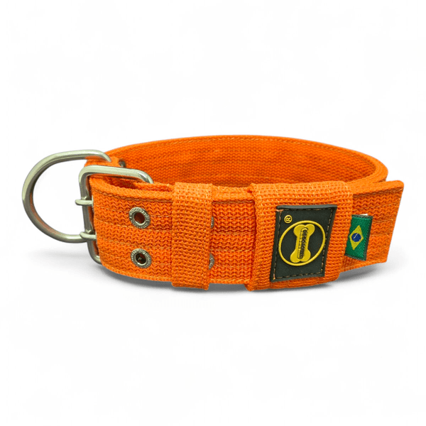 Coleira Para Cachorro Personalizada Laranja e Vermelho
