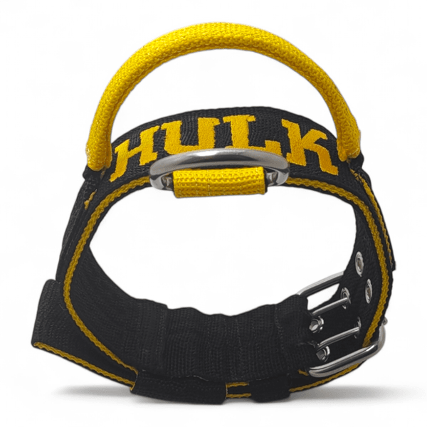 Coleira Poderosso Personalizada (Preto e Amarelo)