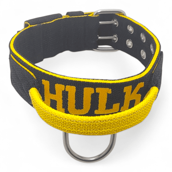 Coleira Poderosso Personalizada (Preto e Amarelo)