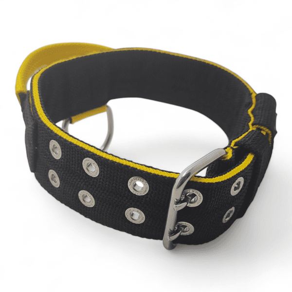Coleira Poderosso Personalizada (Preto e Amarelo)