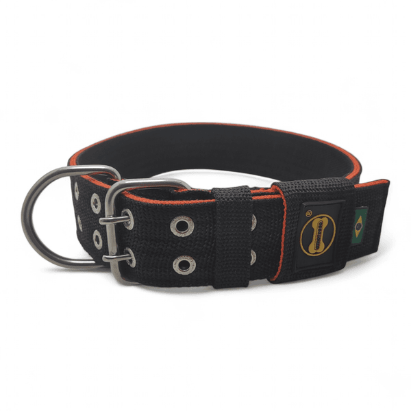 Coleira Para Cachorro Amorosso (preto e laranja) 