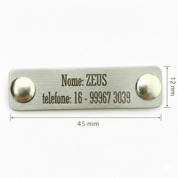 Placa em Aço Inox Personalizada