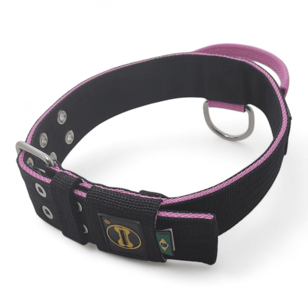 Coleira Para Cachorro Poderosso (Preto e Rosa)