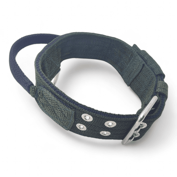Coleira Para Cachorro Poderosso - Verde Militar e Preto