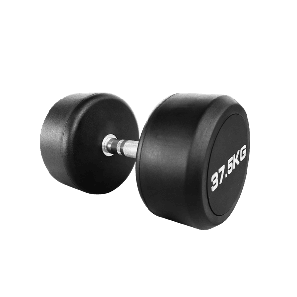 DUMBBELL REDONDO INJETADO 37,5 KG – PEGADA CROMADA RECARTILHADA