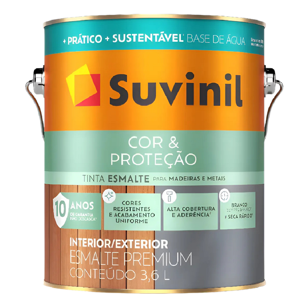 ESMALTE COR E PROTECAO AGUA FO BRANCO 3,6 L