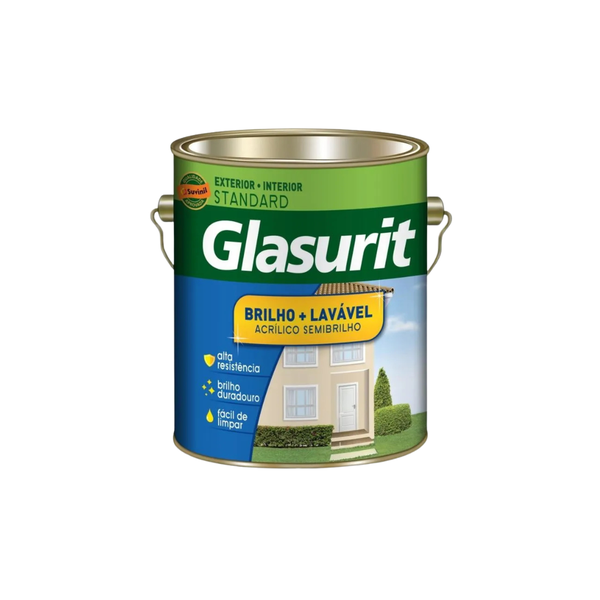 TINTA ACRÍLICA SEMI BRILHO BRANCO NEVE GLASU! 3,6 L