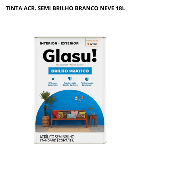 TINTA ACRILICA SEMI BRILHO BRANCO NEVE 18L