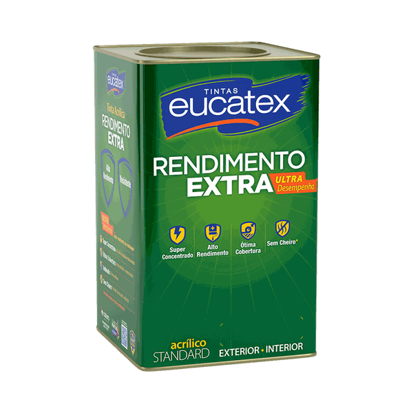 TINTA ACRÍLICA RENDIMENTO EXTRA PRETO FOSCO 18L