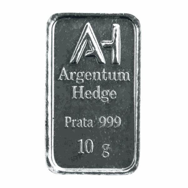 Barra de prata Argentum Hedge AgH 10 g - Ag 999