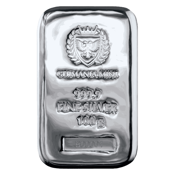 Silver Cast Bar 100 g - Germania Mint