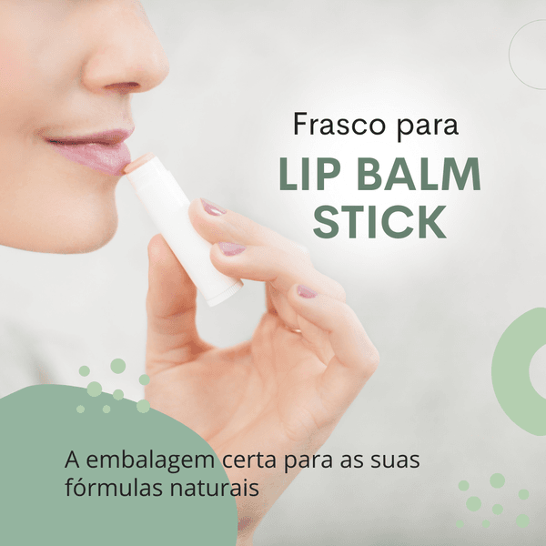 Frasco Para Lip Balm Stick 4,5ml Kit c/5 Branco