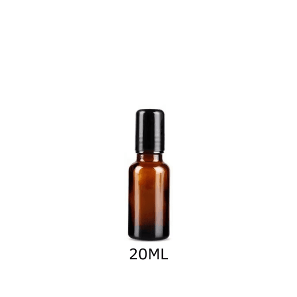 Frasco de Vidro Âmbar 20ml - Tampa Roller