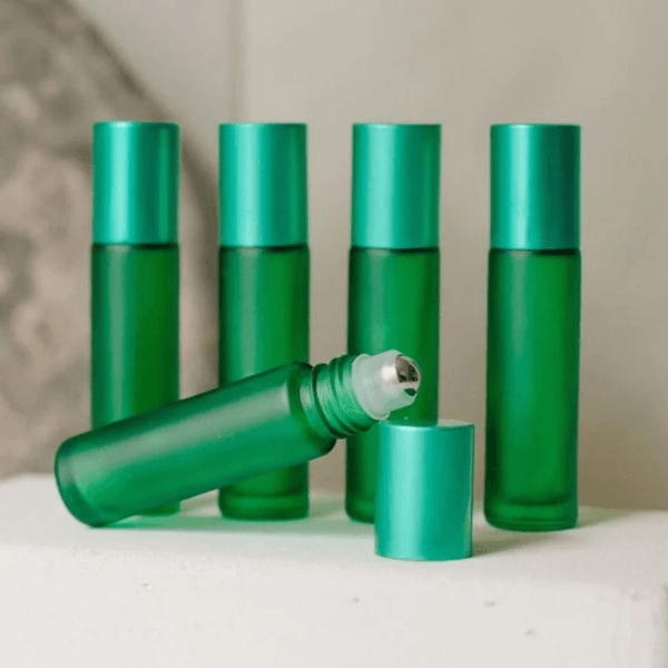 Frasco De Vidro Roll-on Grosso 10ml Kit c/3 - Verde