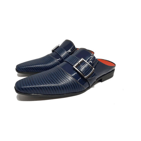 Mule Masculino Em Couro - Babuche - Blue Nigth - Outlet