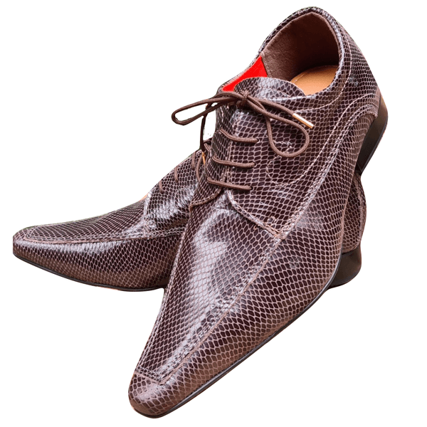 Sapato Masculino Italiano Em Couro Social Executivo - Marrom - Schamma Brown Ref: 1027