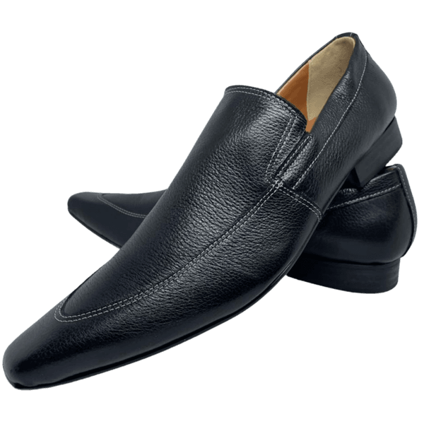 Mocassim em Couro Fly Preto Natural Ref: D598