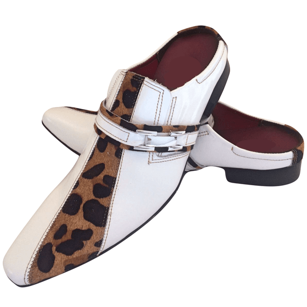 Mule Masculino Em Couro - Babuche - Tiger Strip - Ref: 745