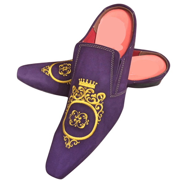 Mule Masculino Em Couro - Babuche - Imperial Purple - Ref: 803