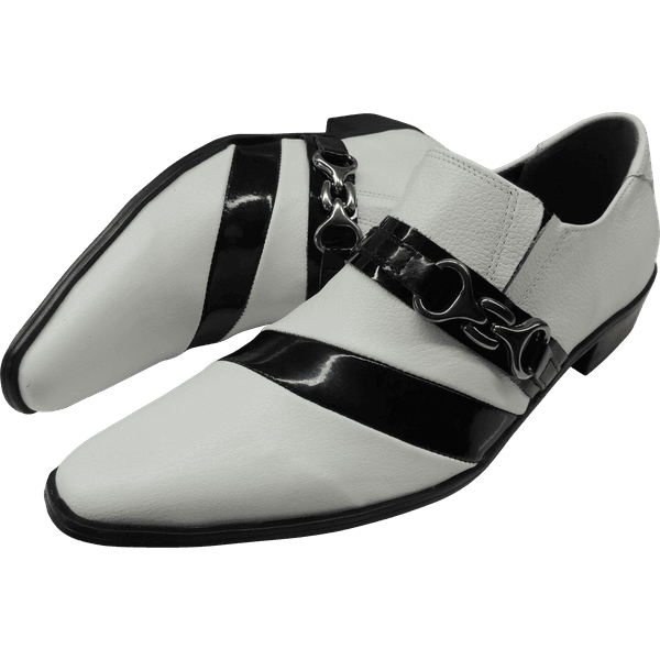 Sapato Masculino Em Couro - Veneza Collection - White Piano - Ref: 101