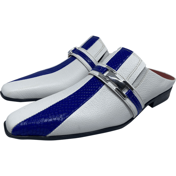 Babuche Masculino Dubai em Couro Social Executivo em Couro - Believe- Wilde Ref: 1029 Azul