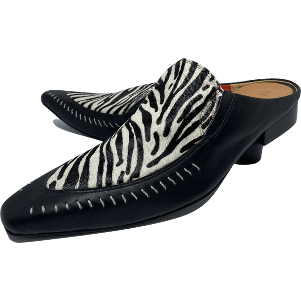 Babuche Masculino Italiano em Couro Social Executivo em Couro - Preto - Zebra Ref: 1038 Preto