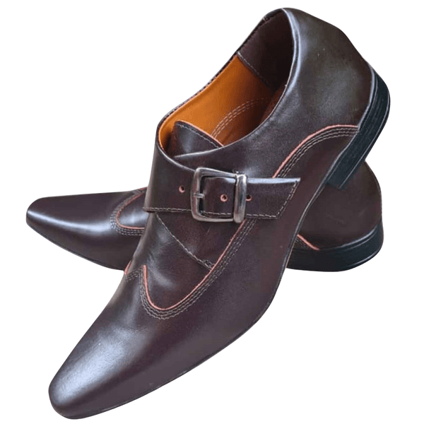 Sapato Masculino Italiano Em Couro Marrom Brigitte Ref: 1092 Marrom