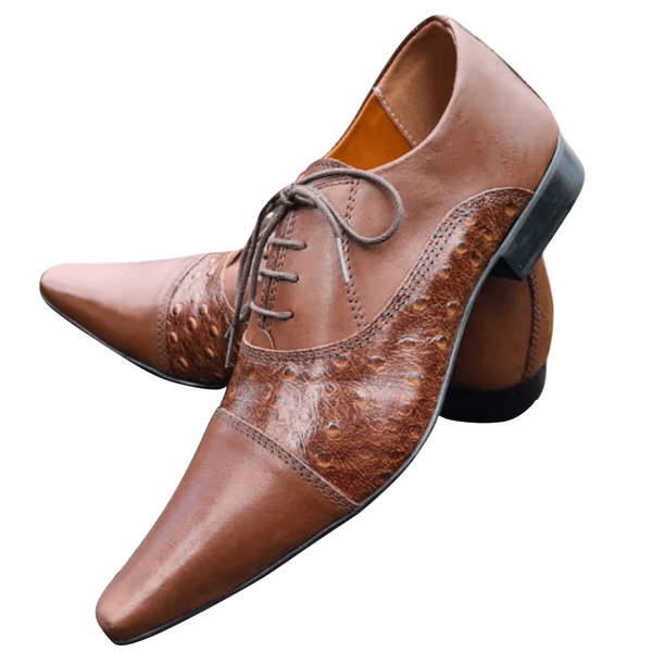 Sapato Masculino Italiano Em Couro Marrom Countryman Ref: 1104 Marrom