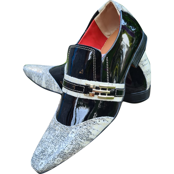 Sapato Italiano Masculino Em Couro Social Executivo Branco Italian Collection Ref: 1180 Branco Branco