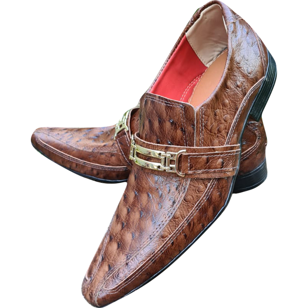 Sapato Masculino Em Couro Social Executivo Marrom Casian Italian Collection Ref: 1186 Marrom