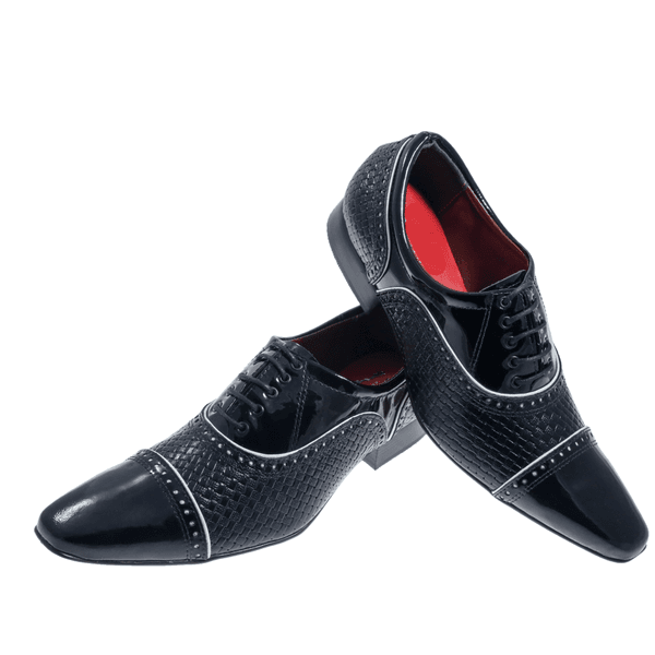 Sapato Masculino Italiano Em Couro Eight Preto Ref: 305 Preto