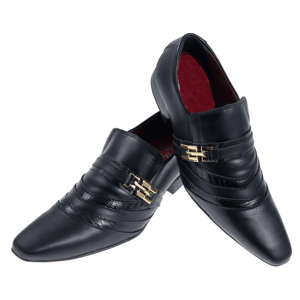 Sapato Masculino Italiano Em Couro Tree Preto Ref: 324 Preto