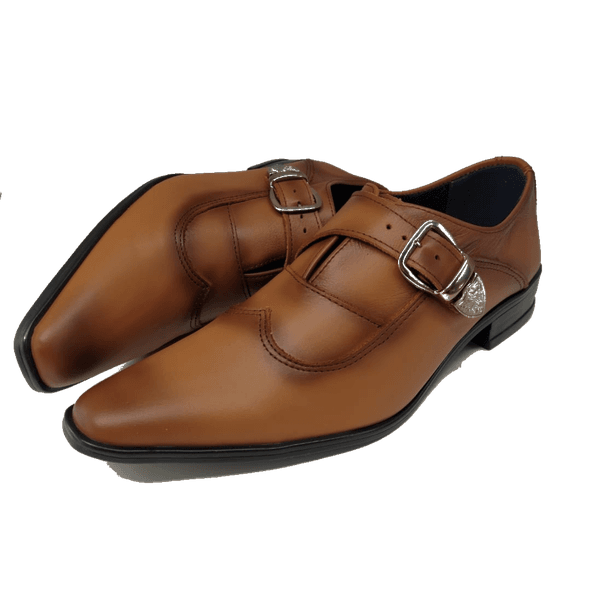 Sapato Masculino Em Couro Social Executivo Marrom Empiricus Veneza Collection Ref: 687 Marrom