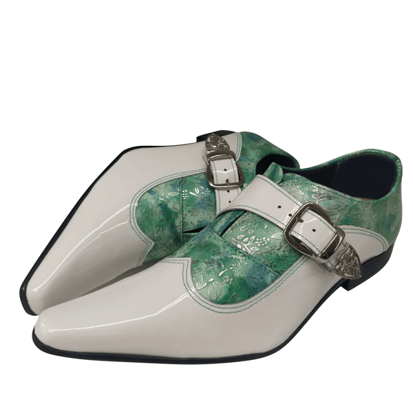 Sapato Masculino Italiano Em Couro Verde Lagoon Ref: 7093 Verde