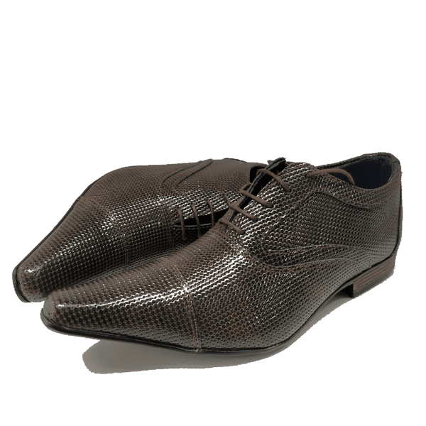 Sapato Masculino Italiano Em Couro Marrom Buttons Ref: 7099