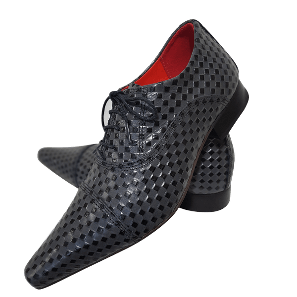 Sapato Masculino Italiano Em Couro Preto Trice Ref: 681