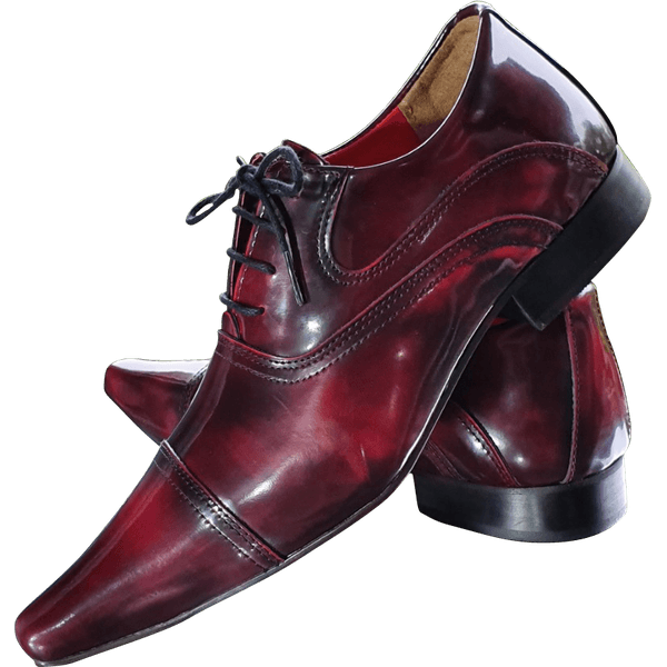 Sapato Masculino Italiano Em Couro Social Executivo Vermelho