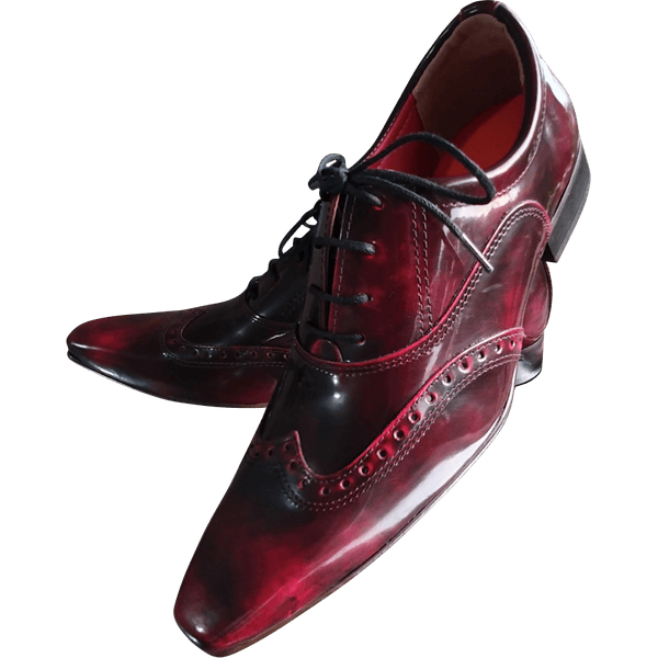 Sapato Masculino Italiano Em Couro Social Executivo Vermelho